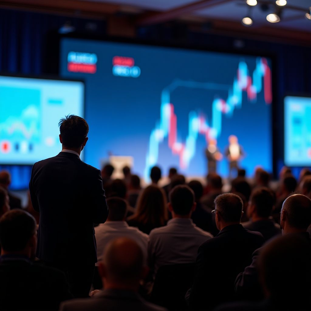 Presentación en evento fintech